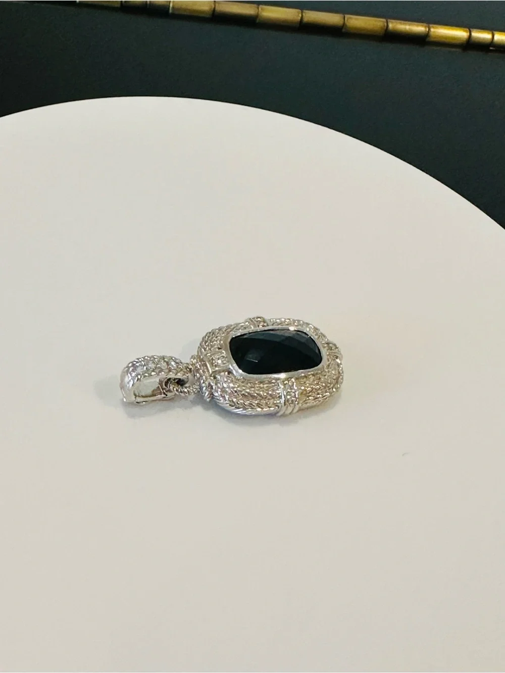 Judith Ripka Luxury Vintage Designer Couture Authentic Formal Onyx Enhancer